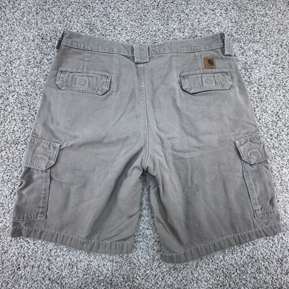 Carhartt Cargo Short Brown Size 36 Work Wear Vintage 10" Inseam B164 MUS Baggy - Picture 3 of 6